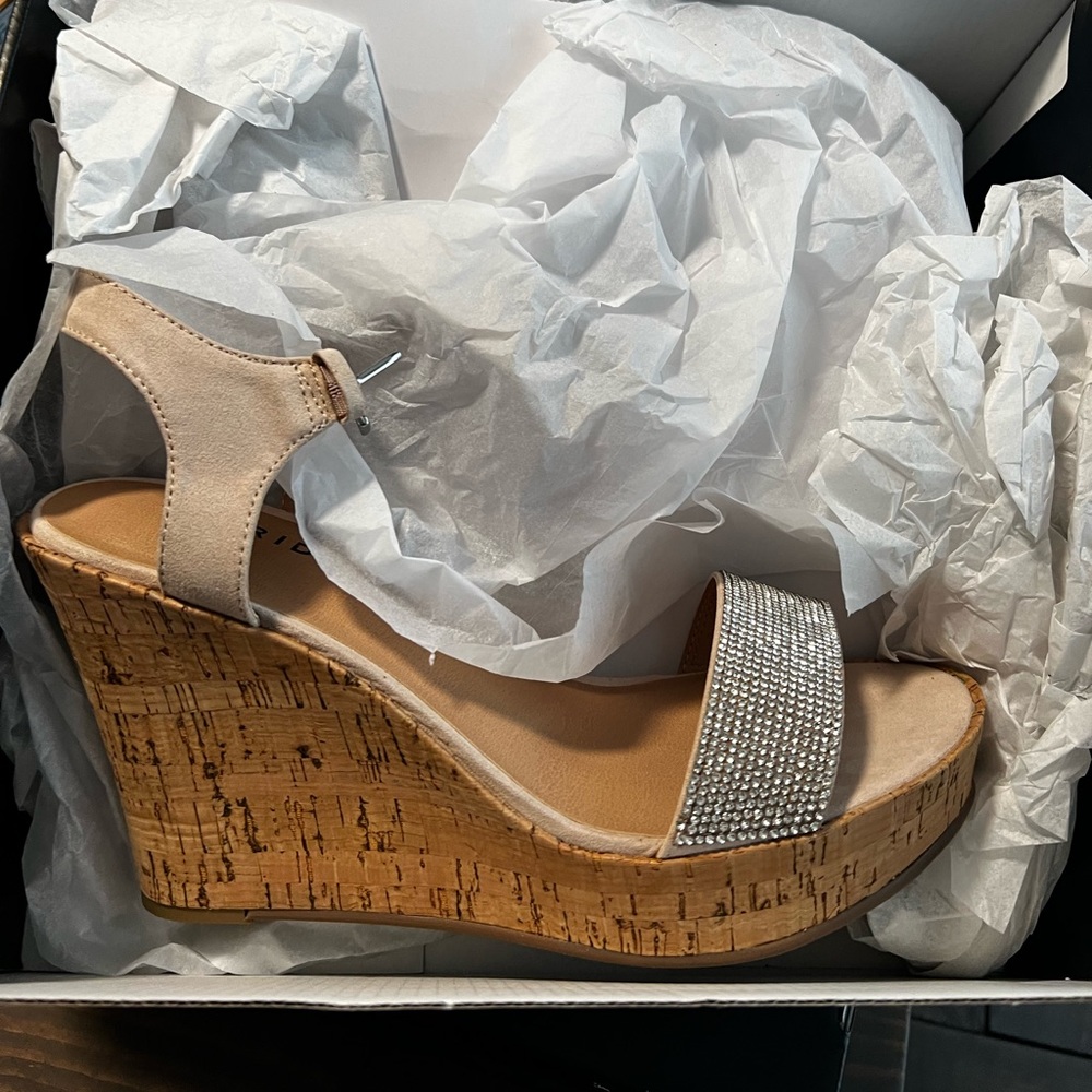 Torrid rhinestone strap platform wedges - Brand new in box!